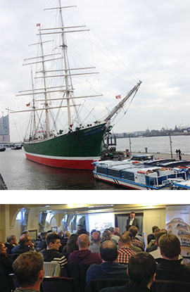 Im Rahmen der Informationsveranstaltungen „Live on tour“ waren wir gemeinsam mit Schönox an einem besonderen Schulungsort: auf der Rickmer Rickmers im Hamburger Hafen.