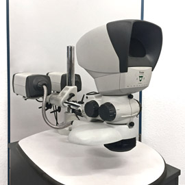 Stereomikroskope werden vor allem im Bereich der Materialforschung und Analyse genutzt. 